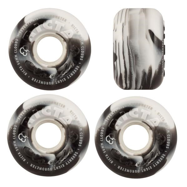 Ricta 56mm Clouds Black White Swirl 78a Skateboard Wheels