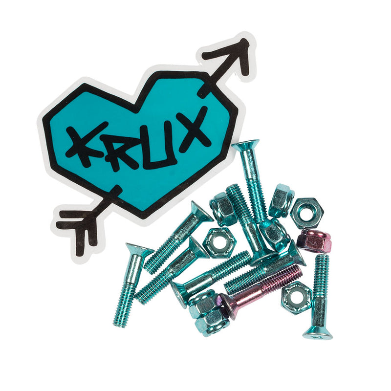 Krux Trucks 1-Inch Blue Skateboard Hardware