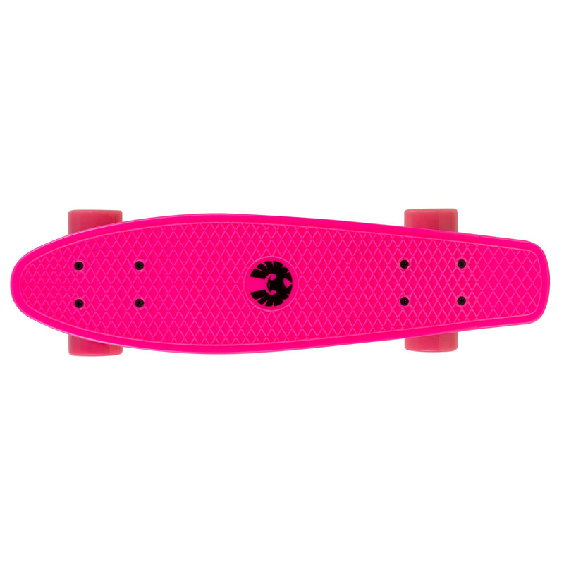 Rekon Complete 22" Mini Cruiser Plastic Skateboard (Pink)