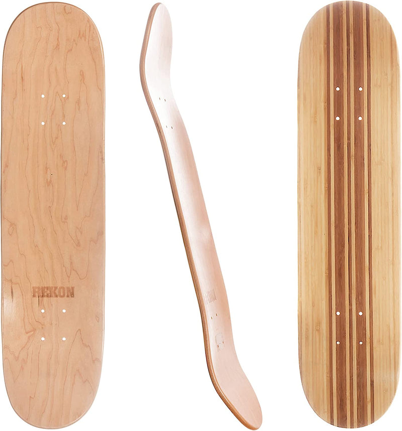 Rekon 7.5, 7.75 Inch Skateboard Deck with Bottom Bamboo Layer
