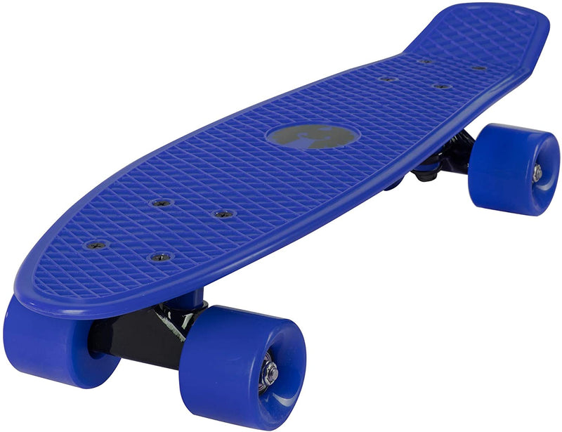 Rekon Complete 22" Mini Cruiser Plastic Skateboard (Blue)