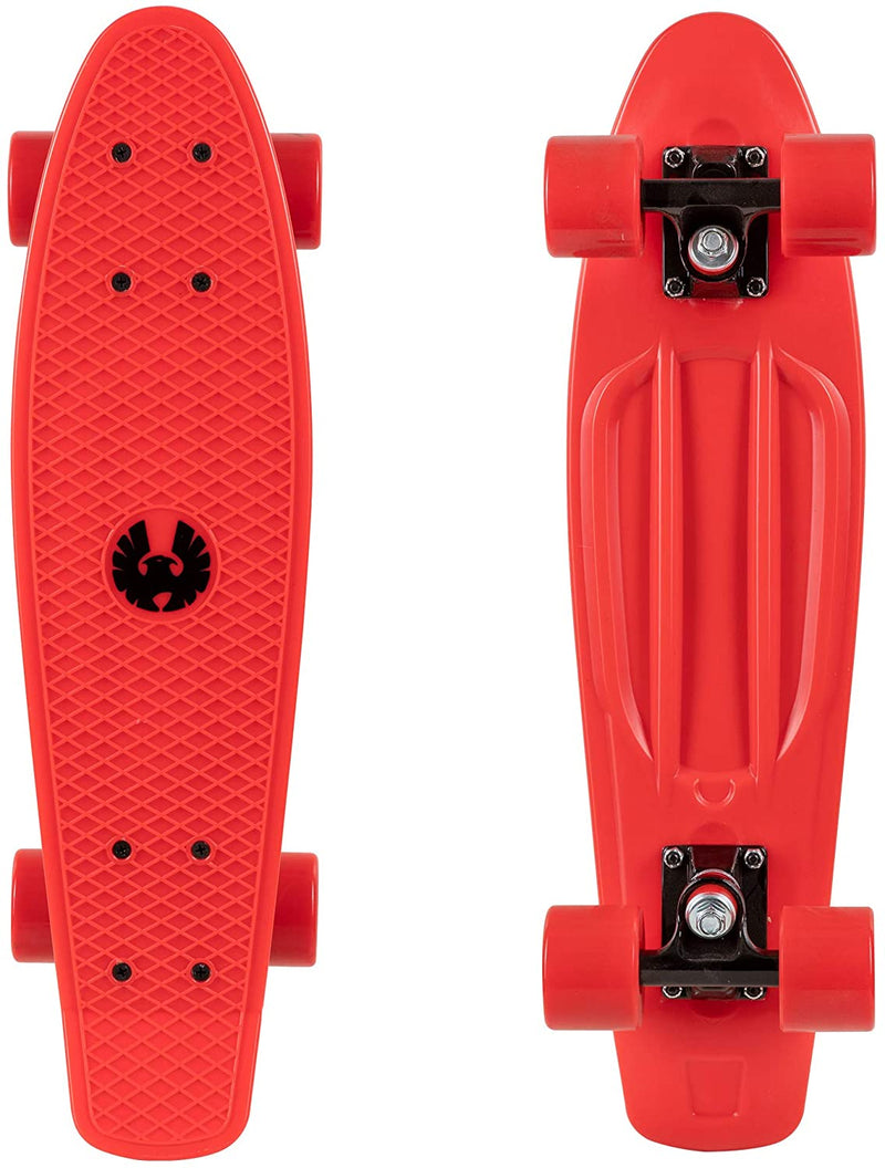 Rekon Complete 22" Mini Cruiser Plastic Skateboard (Red)