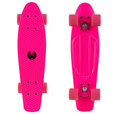Rekon Complete 22" Mini Cruiser Plastic Skateboard (Pink)