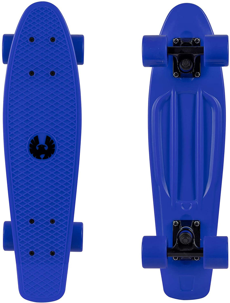 Rekon Complete 22" Mini Cruiser Plastic Skateboard (Blue)