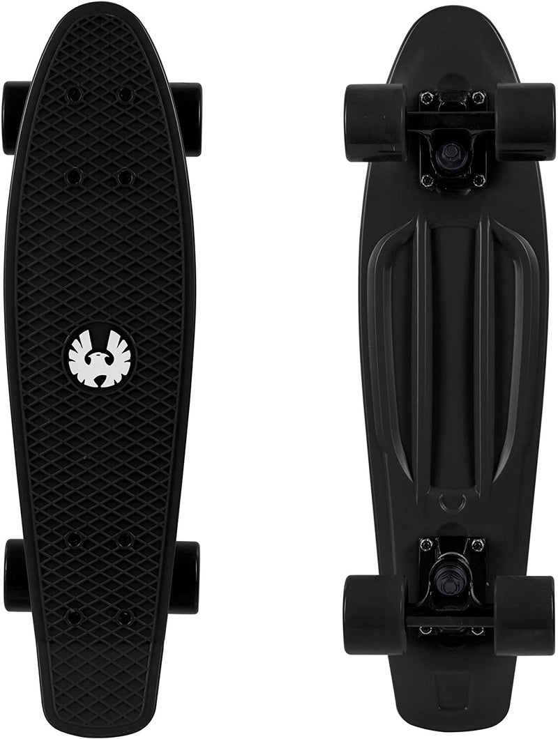 Rekon 22" Complete Mini Cruiser Plastic Skateboard (Black)