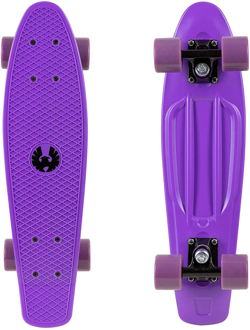 Rekon 22" Complete Mini Cruiser Skateboard (Purple/Black)