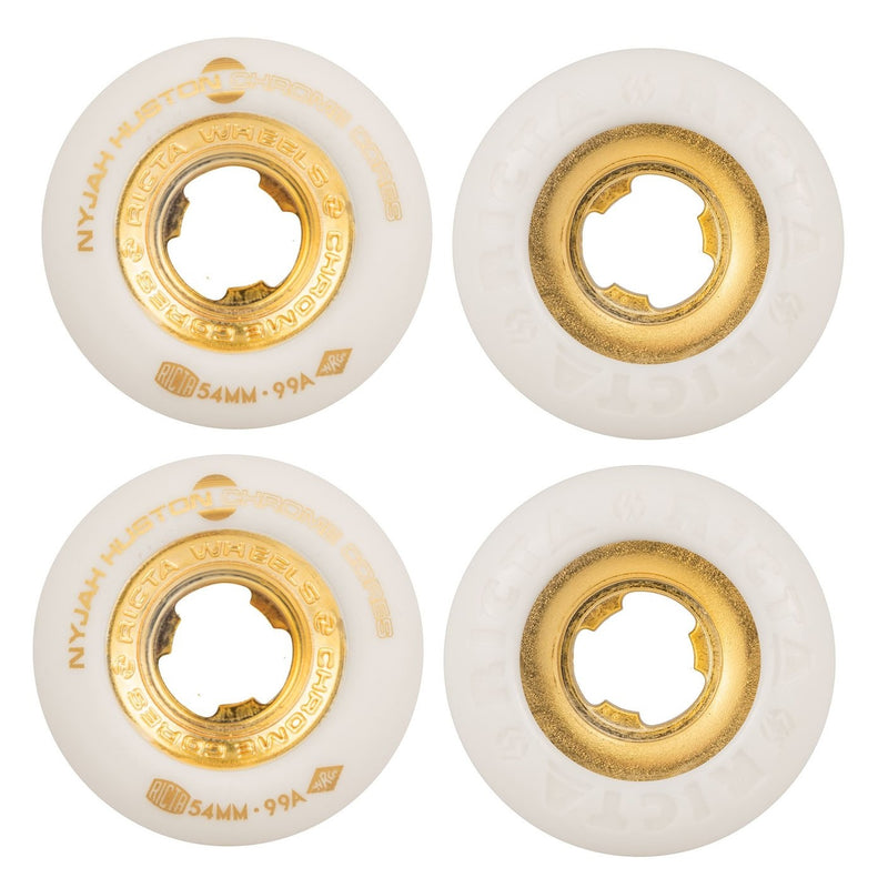 RICTA SKATEBOARD WHEELS Huston 52mm Chrome Core 99a (4 Pack)