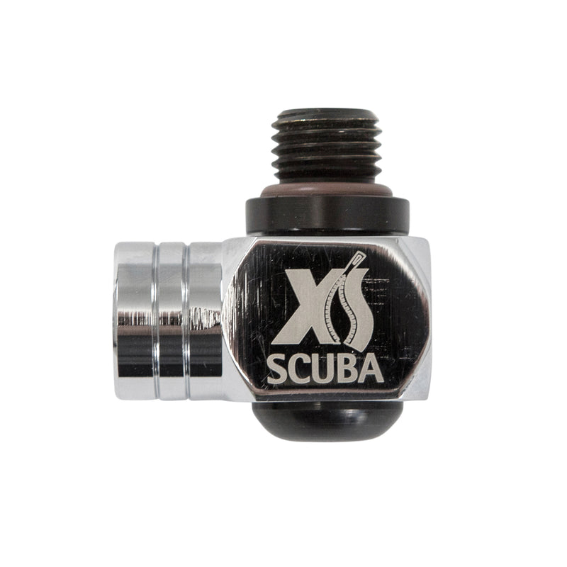 XS SCUBA HP Port Swivel Adapter 5000 PSI Chromed Brass 1st Stage