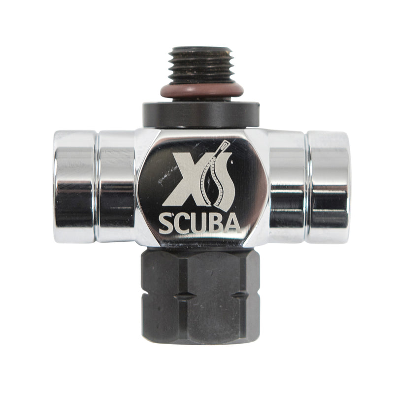 XS SCUBA LP Swivel Port Adapter 1 to 3 Ports Chromed Brass 1st Stage