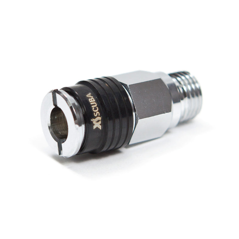 XS SCUBA SeaQuest QD Adapter Chromed Brass 2nd Stage Low Pressure