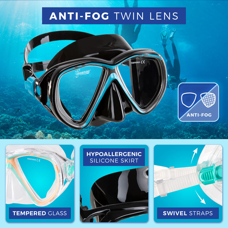 Seavenger Hanalei Snorkel & Anti-Fog Mask Set