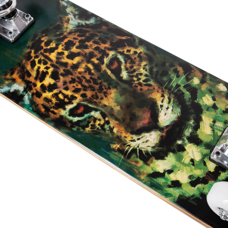 Cal 7 Complete Skateboard | 8.0 Fierce Leopard
