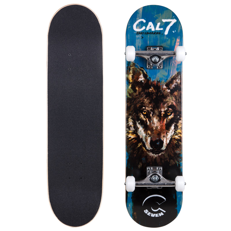Cal 7 Complete Skateboard | 8.0 Rogue Wolf