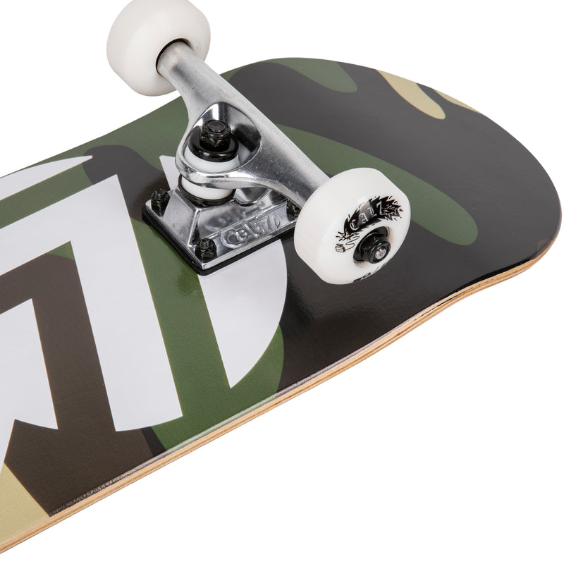  Cal 7 Brigadier Complete 7.5/7.75/8-Inch Skateboard with Camouflage Design and White Cal 7 Logo 