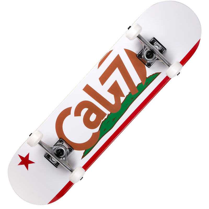 Cal 7 Complete 8-Inch Skateboard with California Flag graphics