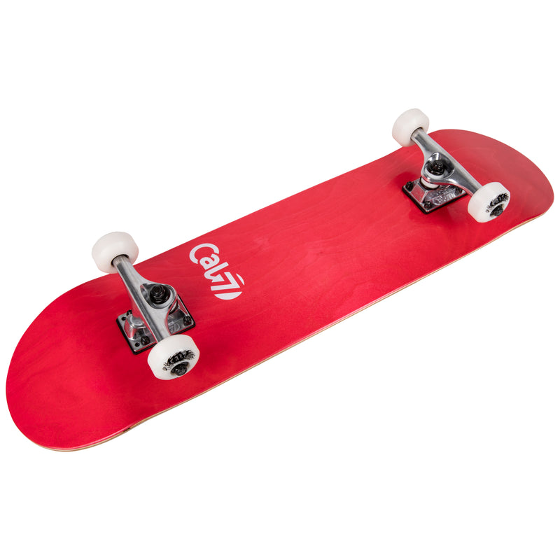 Cal 7 Crimson Complete 7.5/7.75/8-Inch Skateboard with Red Stain and  Cal 7 Logo 