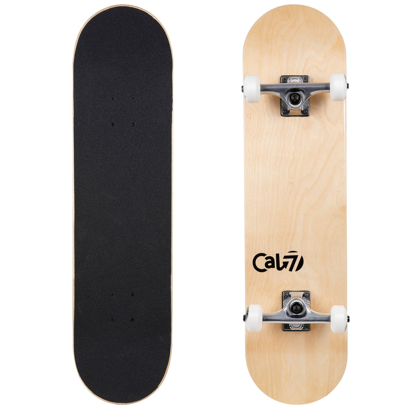 Cal 7 Grain Complete 7.5/7.75/8-Inch Skateboard with Natural Grain Stain