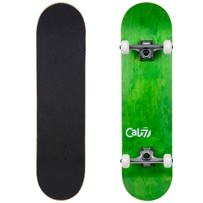 Cal 7 Meadow Complete 7.5/7.75/8-Inch Skateboard with Green Stain and Cal 7 Logo 