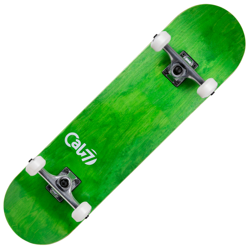 Cal 7 Meadow Complete 7.5/7.75/8-Inch Skateboard with Green Stain and Cal 7 Logo 