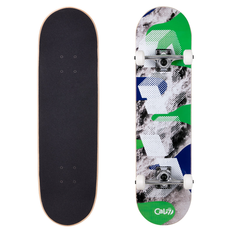 Cal 7 Complete 8.0 Inch Millennium Skateboard in green and blue 