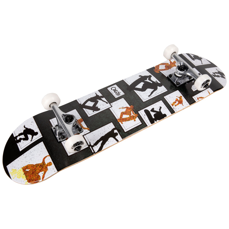 Cal 7 Panel Complete 7.5/7.75/8-Inch Skateboard with Skateboarding Silhouette Design