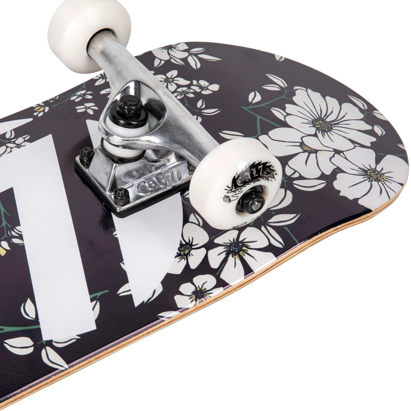 Cal 7 Petal Complete 7.5/7.75/8-Inch Skateboard with floral vine pattern and Cal 7 Logo Design 