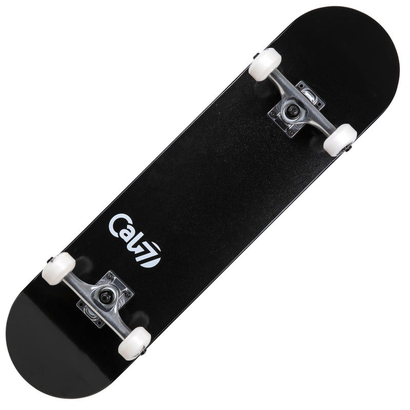  Cal 7 Yang Complete 7.5/7.75/8-Inch Skateboard with Solid Black Deck and Cal 7 Logo