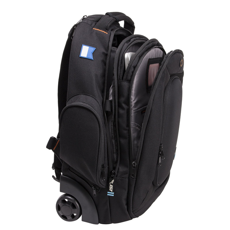 IST Jet Carry On Rolling Backpack with Cushioned Laptop Pocket