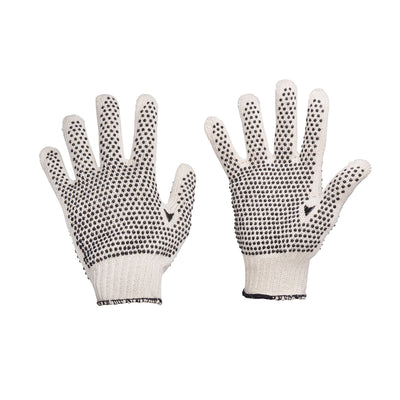 Trident Cotton Poly Blend Knit Honeycomb PVC Dot Grip Gloves