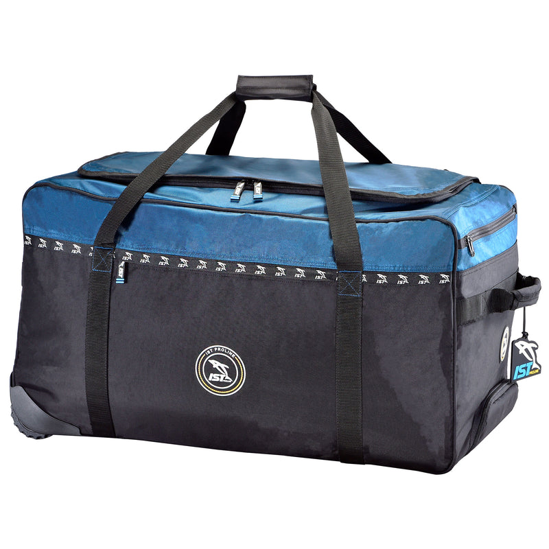 black and blue IST travel bag with wheels for scuba diving gear and equipment
