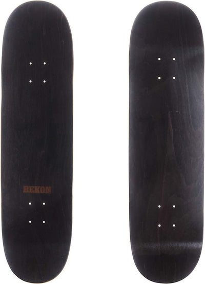 Rekon Canadian Maple Blank Black Skateboard Deck