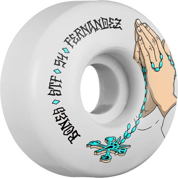 BONES STF Pro Fernandez Prayer 54x32 V1 Skateboard Wheel 83B 4pk