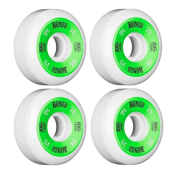 Bones SBA 100's Skateboard Wheels V5 100A 4 pack 54x31