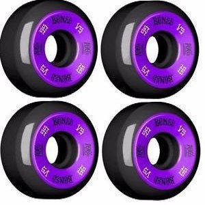 Bones 100'S 55x32 V5 Skateboard Wheel 100A Black/ Purple- 4 Pk