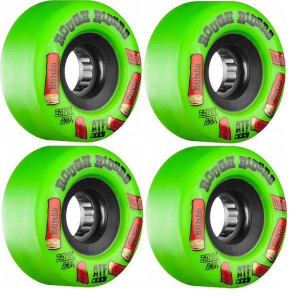BONES ATF Rough Riders Shotgun 59mm Skateboard Wheel 4pk Green