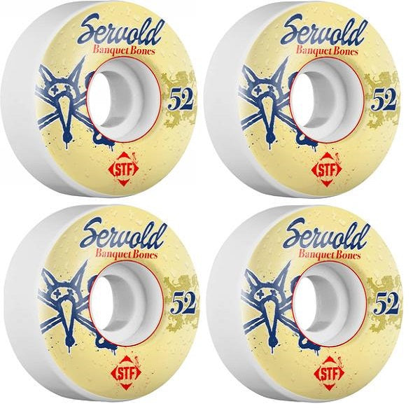 Bones STF 52mm Servold Banquet Skateboard Wheels 4pk