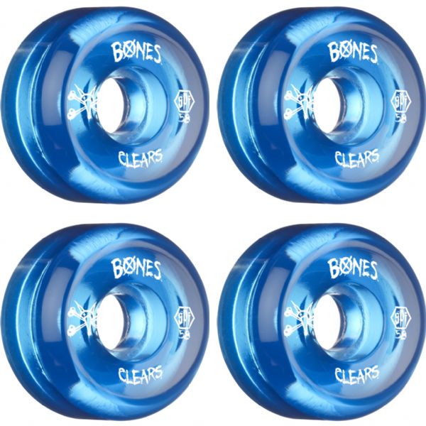 Bones SPF 58mm Clear Blue Skateboard Wheels 4PK