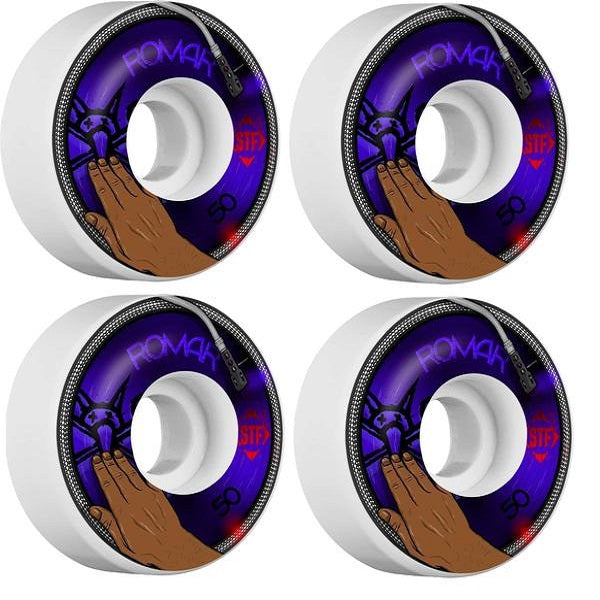 Bones STF 54mm Romar Scratch Skateboard Wheels 4pk