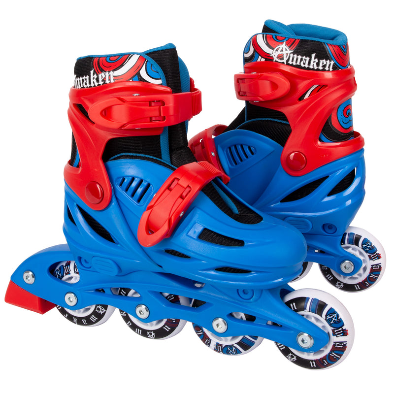 Awaken Adjustable Size Inline Skates | Beginner Roller Hockey Blades For Kids, Boys, Girls