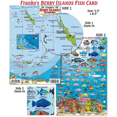 Franko Maps Berry Islands Bahamas Dive Creature Guide 5.5 X 8.5 Inch