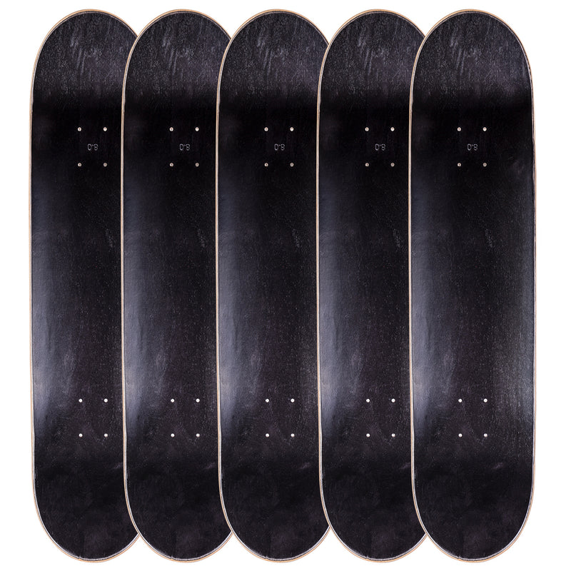 Pack of 5 Blank Skateboard Decks | 7.75, 8.0, 8.25, 8.5