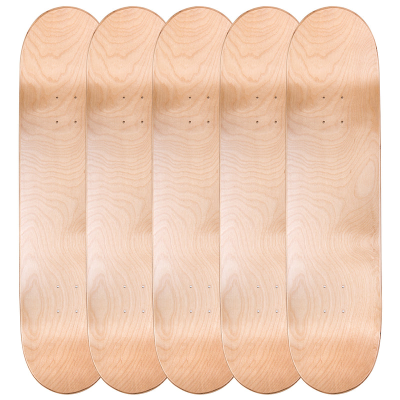 Cal 7 Natural Canadian Maple Skateboard Decks | 7.75, 8.0, 8.25, 8.5 (Pack of 5)