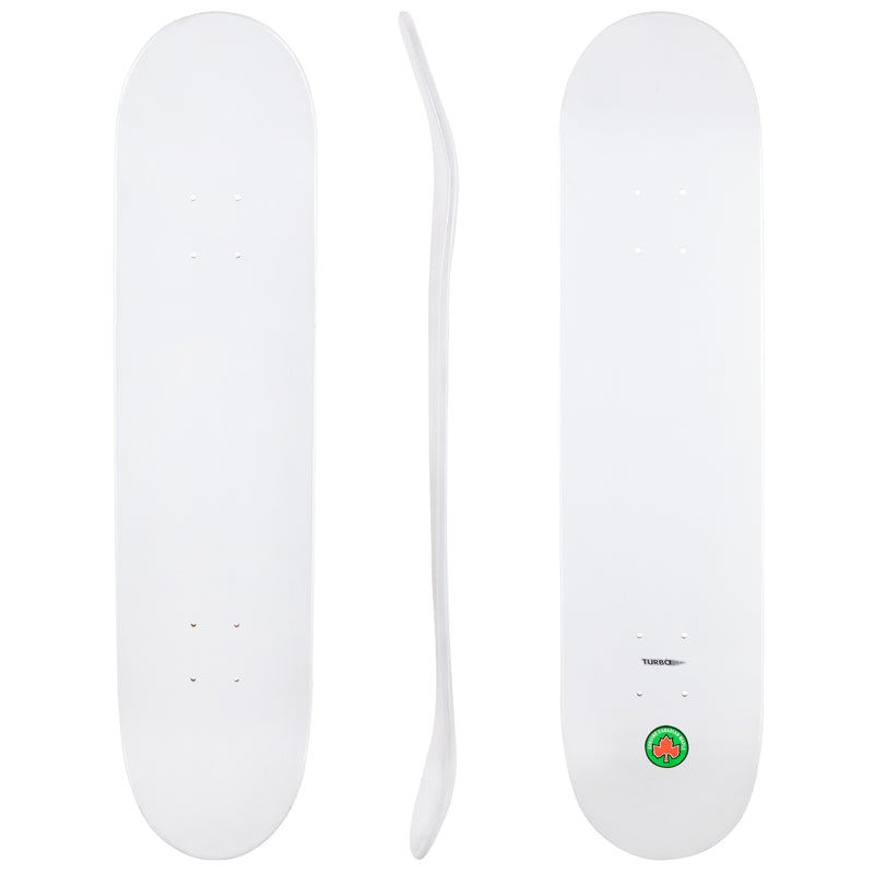 Blank Turbo 7.5” Canadian Maple Deck | White