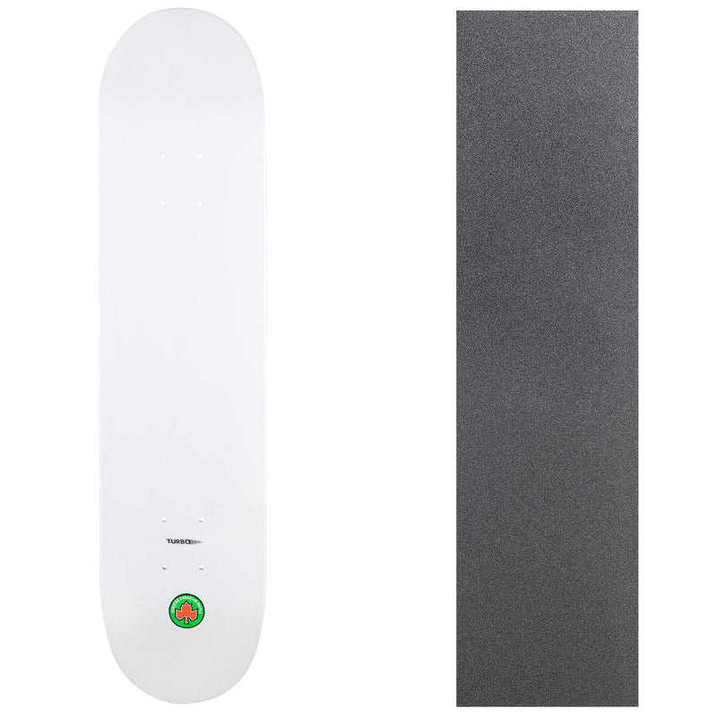 Turbo Blank Canadian Maple Deck with Griptape - White