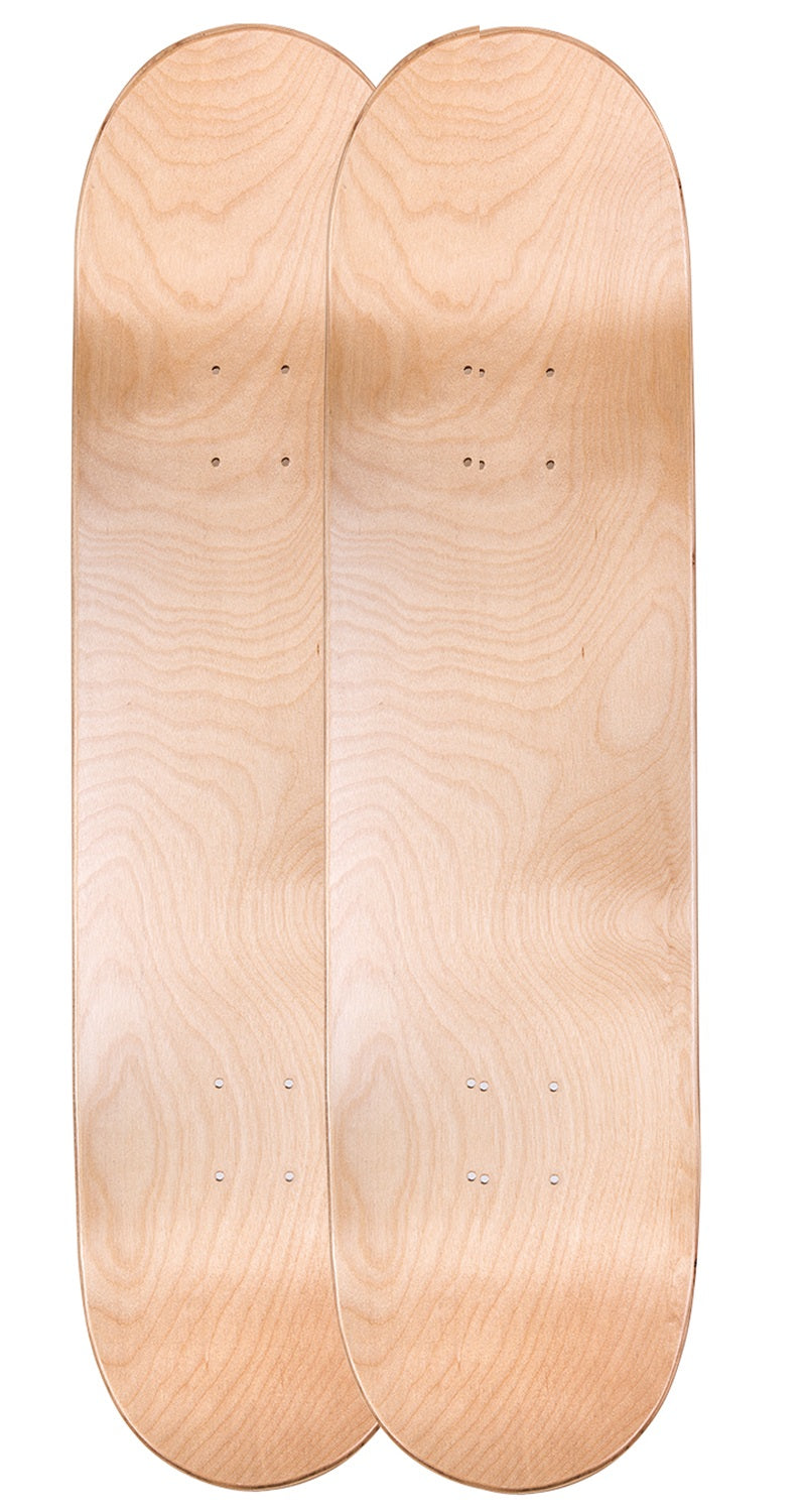 Pack of 2 Blank Skateboard Decks | 7.75, 8.0, 8.25, 8.5