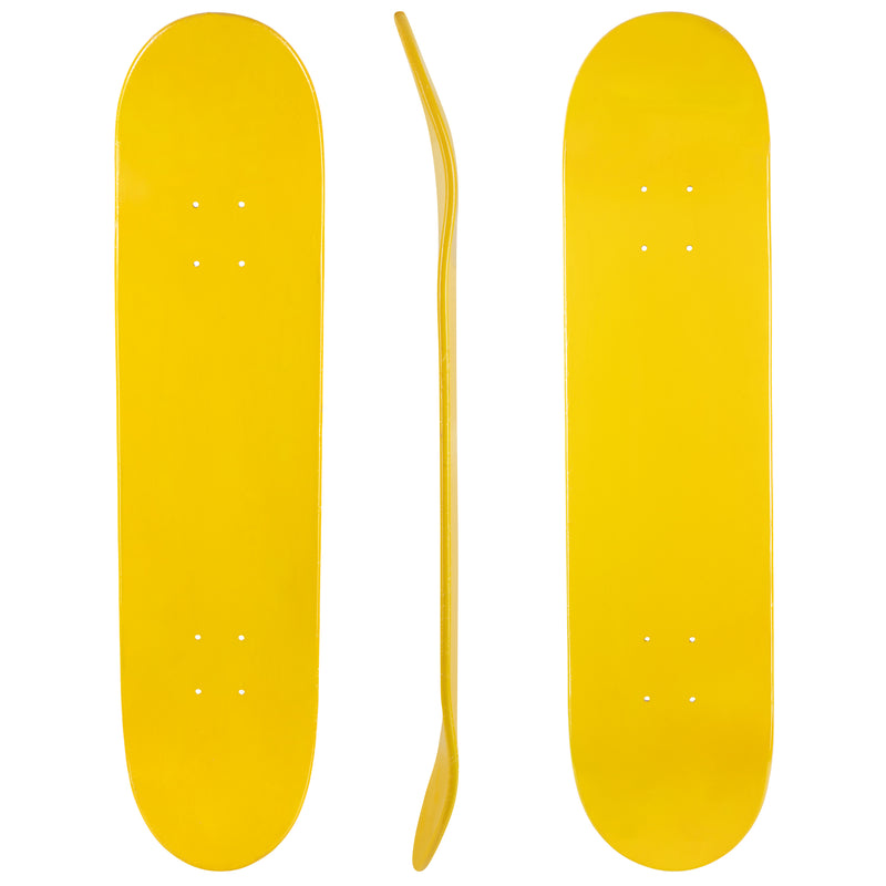 Blank Turbo 7.5” Canadian Maple Deck | Yellow