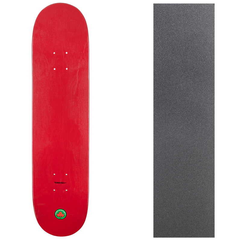 Turbo Blank Canadian Maple Deck with Griptape - Red