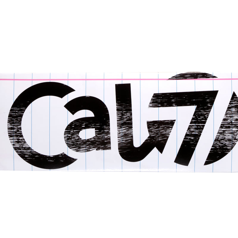 8.25-inch Cal 7 skateboard deck with lined paper sketch graphic