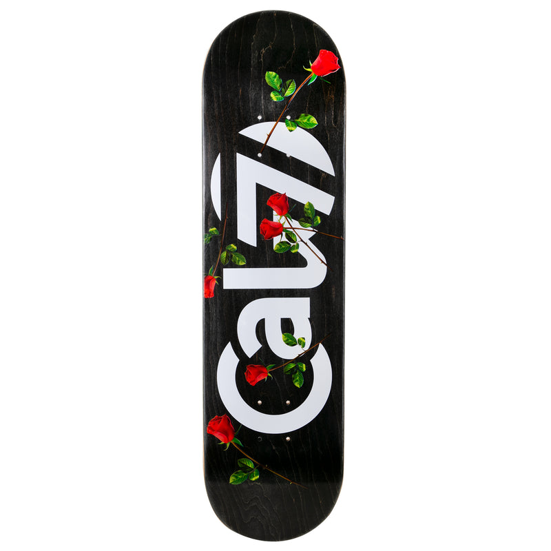 8-inch cal 7 skateboard deck with red roses