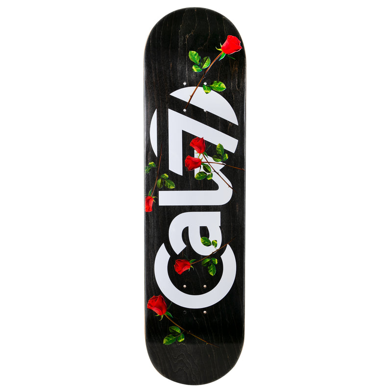8.25-inch cal 7 skateboard deck with red roses